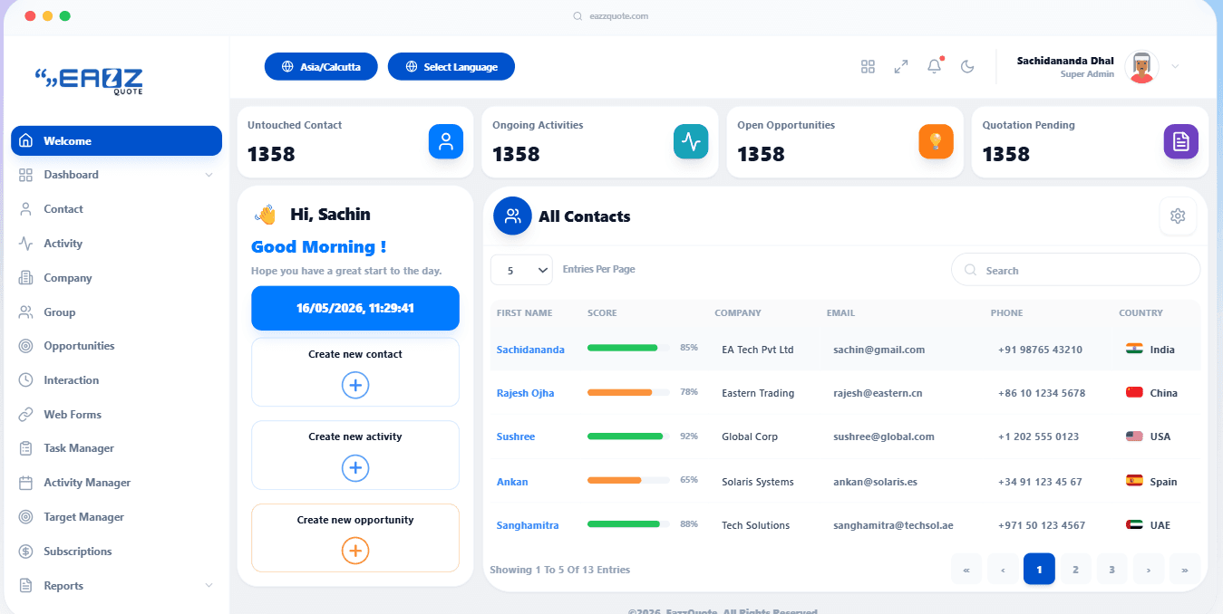 EAZZ QUOTE product screenshot